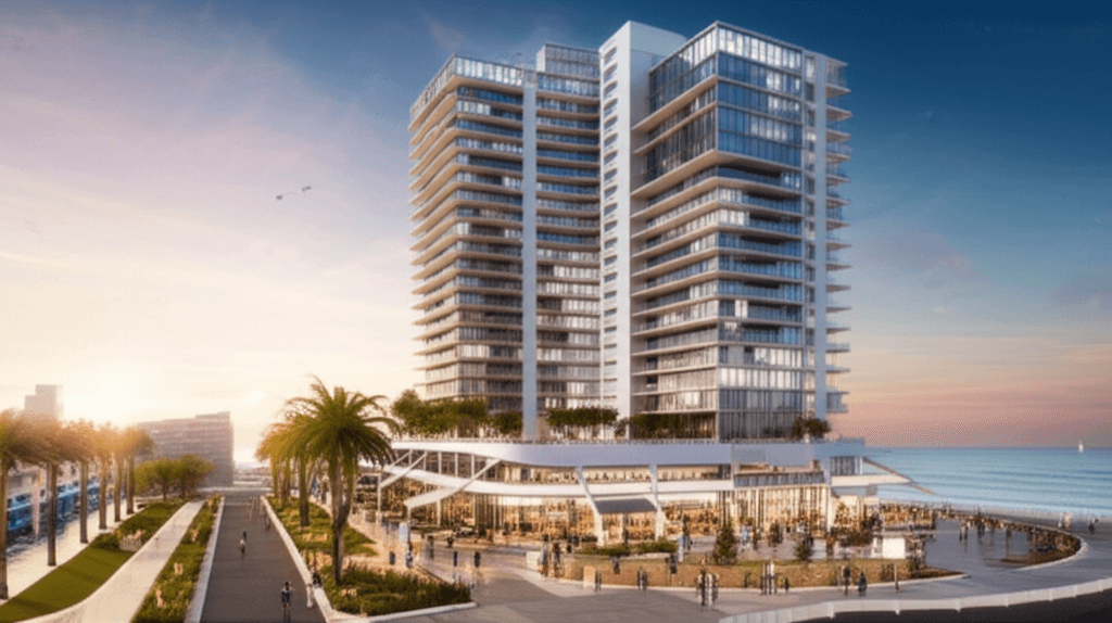 Coastal mixed-use towers